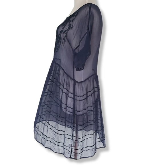 Chan Luu Viscose Sheer Embroidered Dress - Picture 9 of 11